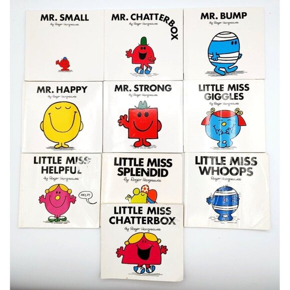 Roger Hargreaves Mr. Men & Little Miss Paperback Book Lot of 12 Kids Vintage - Picture 2 of 5